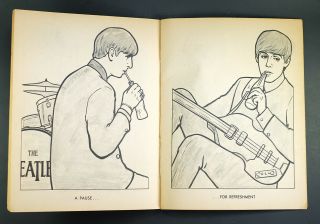 1964 The Beatles Official Coloring Book Saalfield / Nems Never Colored In Scarce 6