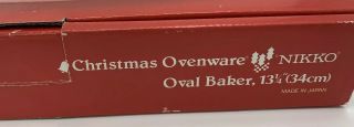 Nikko Christmas Ovenware,  Oval Baker 13 1/4 