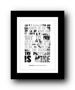 The Smiths ❤ There Is A Light That Never Goes Out Typography Poster Art Print 2