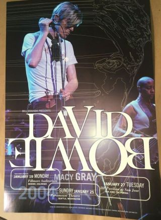 David Bowie 2004 Fillmore Denver Seattle San Jose Orig Concert Tour Poster Print