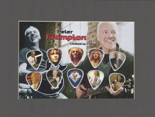 Peter Frampton Matted Picture Guitar Pick Set Show Me The Way Humble Pie