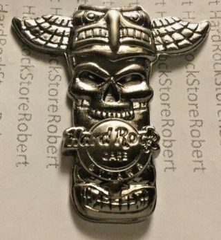 2006 Hard Rock Cafe Ottawa 3d Silver Skull Series Indian Totem Pole Le Pin
