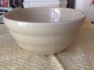 Vtg Bauer California Pottery White/cream Gloss Pastel Kitchenware Mixing Bowl