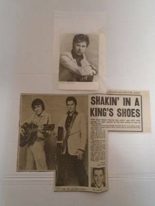 Shakin Stevens Autograph Photo & Clipping - Nov 1977 - Rare