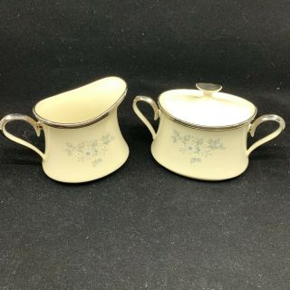 Lenox Windsong China Sugar And Creamer With Lid