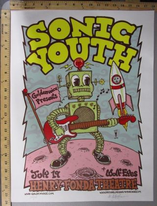 2004 Rock Concert Poster Sonic Youth Michael Motorcycle S/n Le 350 Fonda Theater
