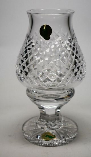 BEST WATERFORD CUT CRYSTAL CANDLE HOLDER W/SHADE – ALANA PATTERN 2