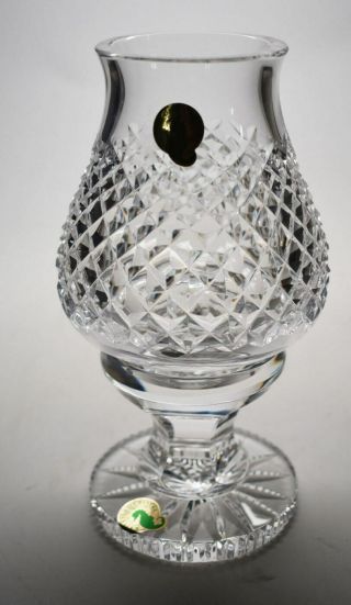 BEST WATERFORD CUT CRYSTAL CANDLE HOLDER W/SHADE – ALANA PATTERN 6