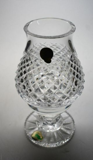 BEST WATERFORD CUT CRYSTAL CANDLE HOLDER W/SHADE – ALANA PATTERN 7