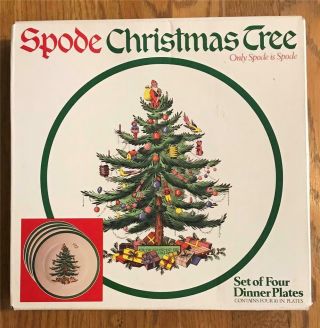 Spode Christmas Tree 4 Dinner Plates