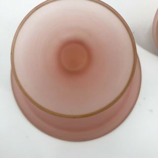 Vintage Pink Satin Glass Candy Dish with Lid Hand Painted Depression Glass MCM 8