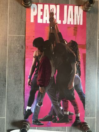 Pearl Jam Ten First Issue 1991 Epic Records Promo Poster Minty Rare
