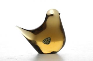 A Small Fm Konstglas Bird Vintage Swedish Glass