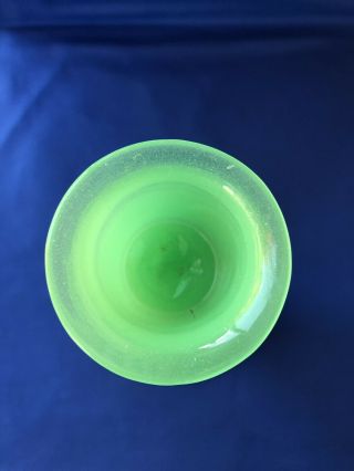 Vintage Fenton Jade Green Glass Twisted Stem Large Single Candlestick Chunky 6