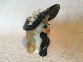 Gorgeous Vintage Lady Head Vase Polka Dots Napco S673A 2