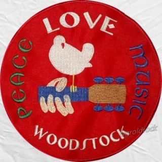 Woodstock Logo Embroidered Big Patch Peace Love Music Jimi Hendrix Festival