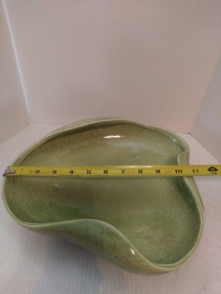 Red Wing Pottery Speckled Green 3 Footed Bowl 1491 Mid Century Modern Art Deco