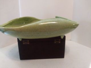 Red Wing Pottery Speckled Green 3 Footed Bowl 1491 Mid Century Modern Art Deco 6