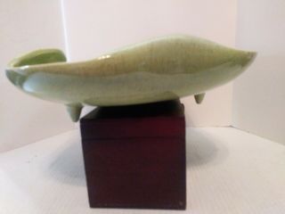Red Wing Pottery Speckled Green 3 Footed Bowl 1491 Mid Century Modern Art Deco 7