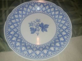 Spode Geranium Blue 101/2 Dinner Plate Made In England.  Rare.