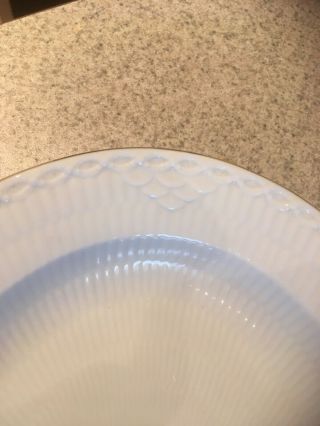 Royal Copenhagen White Fluted Half Lace oval serving dish 1275/628 3