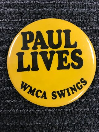 The Beatles Paul Mccartney Rare 1969 Button Pin Back