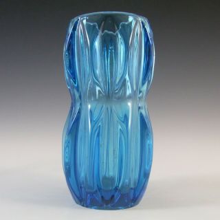 Rosice Sklo Union Blue Glass Vase By Jan Schmid 1032