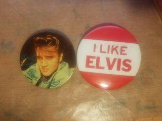 Rare Elvis Presley Memorabilia Two Pins From 1950 Concert Detroit Graceland