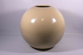 Vintage Haeger Pottery Tan Orb Round Ball Vase Mid - Century Modern Vintage Euc