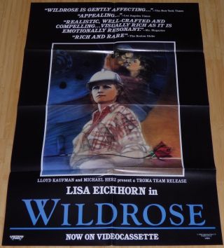 Wild Rose 1980s Vhs Home Video Movie Poster Lisa Eichorn Troma Team