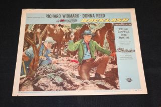 1956 Backlash Lobby Card 6 Richard Widmark Donna Reed 56/74 (c - 6)