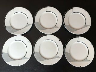 Christopher Stuart Set Of 6 Optima Angles Salad Plates