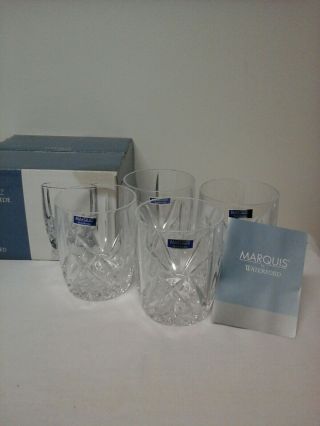 Waterford Brookside Set Of 4 Double Old Fashioned Glasses,  Made In Germany Nib
