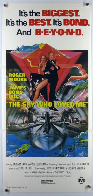 The Spy Who Loved Me Roger Moore James Bond 007 Peak Art Australian Daybill 1977