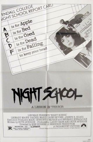 Night School Great 27x41 Movie Poster 1981