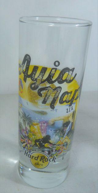 Hard Rock Cafe Ayia Napa 1 City Shot Glass Hrc,  In Brand Box,