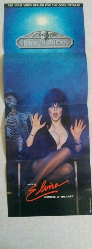 Thriller A Video Elvira Mistress Of The Dark Video Promo Ad Poster