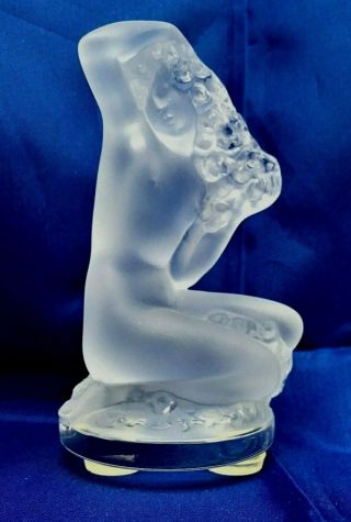 Lalique Statuette " Floreal " Nude Women Lady French France Crystal Figurine