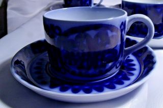 Gustavsberg Blahusar,  Set Of 6 Coffee Cups And Saucers,  Stig Larsen B