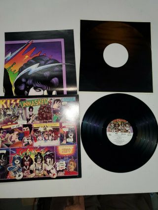 1980 Kiss Unmasked Lp With Poster Insert/nblp - 7225 - As - Re1 - Ct - 2