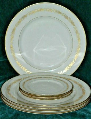 Vintage Set Of 7 Franciscan Arcadia Gold Plates Dinner & Pie