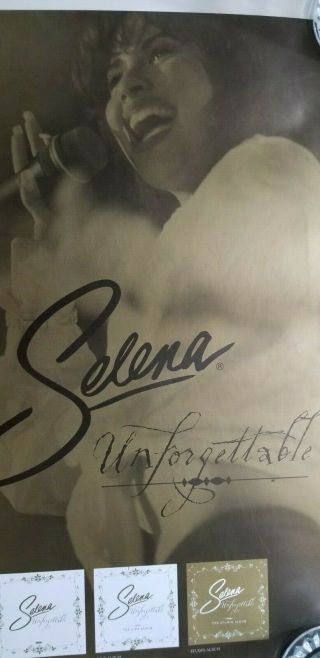 Selena Quintanilla Promo Poster " Unforgettable " The " Golden Ticket " Poster