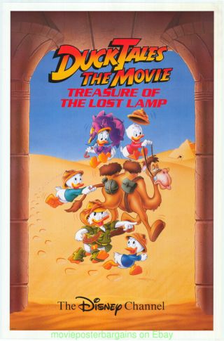 Duck Tales Treasure Of The Lost Lamp Movie Poster 27x41 Disney Channel One Sheet