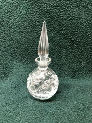 Waterford Lismore 5 3/4 " Round Perfume Bottle And Stopper