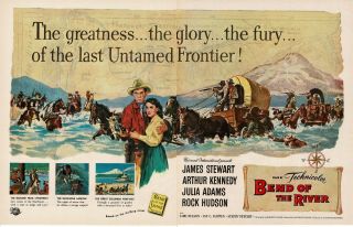 Bend Of The River James Stewart 1952 Two - Page Vtg Movie Promo Print Ad