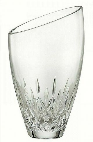 Waterford Crystal Lismore Essence 7.  5 " Angular Vase Nib
