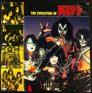 Kiss Signed/autographed 1977 Alive Ii Booklet With 2x Lp/album/vinyl Aucoin