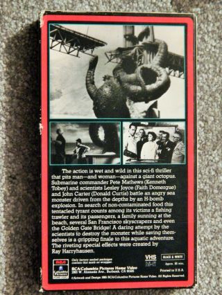 IT CAME FROM BENEATH THE SEA (VHS 1985) FAITH DOMERGUE,  KENNETH TOBEY SCI - FI 2
