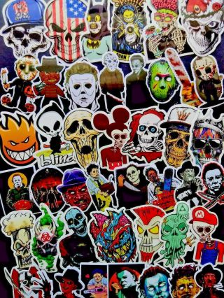75 Set,  Sticker,  Decals,  Horror,  Movie,  Halloween,  Elm St,  Krueger,  Jason,  Myers