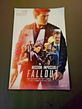 Mission Impossible Fallout (2018) 11 X 17 Poster Not A Reprint